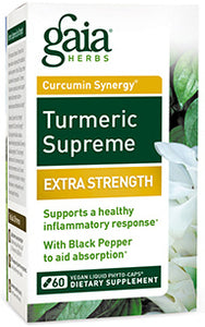 Turmeric Supreme Extra Strength By Gaia Herbs (Professional Solutions) 120 Capsules