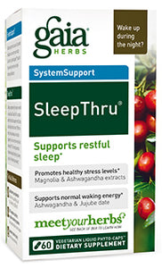 SleepThru® By Gaia Herbs 60 Capsules