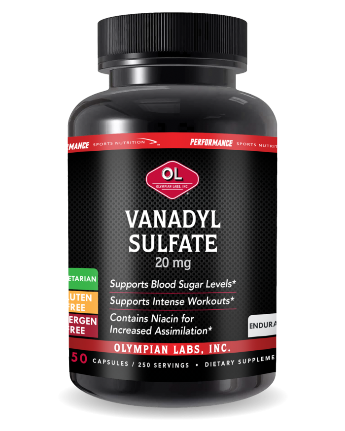 PSN Vanadyl Sulfate 20 Mg By Olympian Labs - 250 Capsules