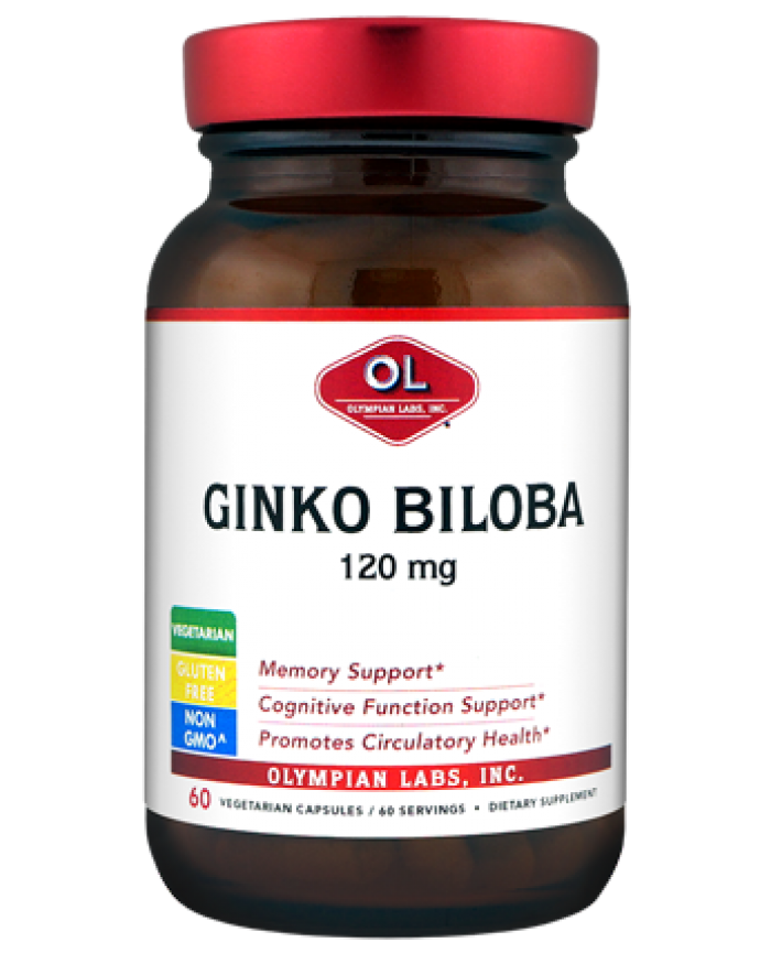 Ginkgo Biloba 120 Mg By Olympian Labs - 60 Capsules