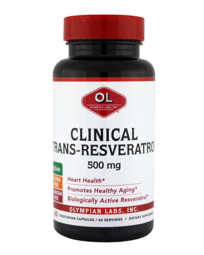 Resveratrol, Clinical Ss 500 Mg By Olympian Labs - 60 Capsules