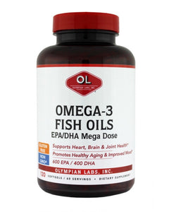 Omega 3 Fish Oils, Mega 2 G By Olympian Labs - 120 SG