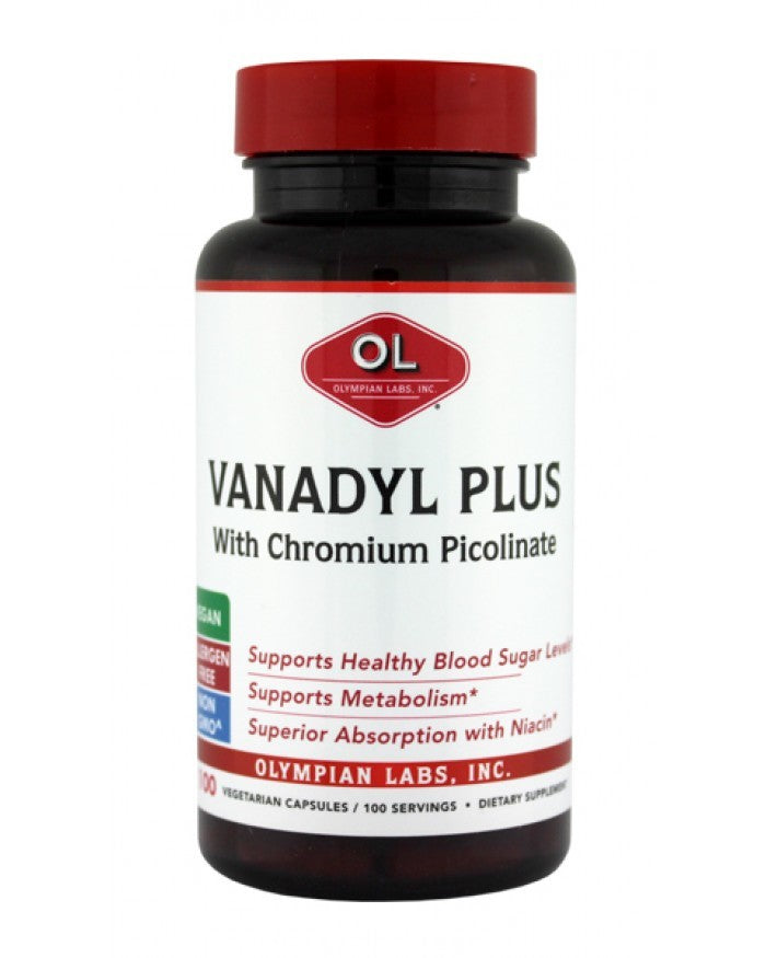 Vanadyl Plus W/Chromium 10 Mg By Olympian Labs - 100 Capsules