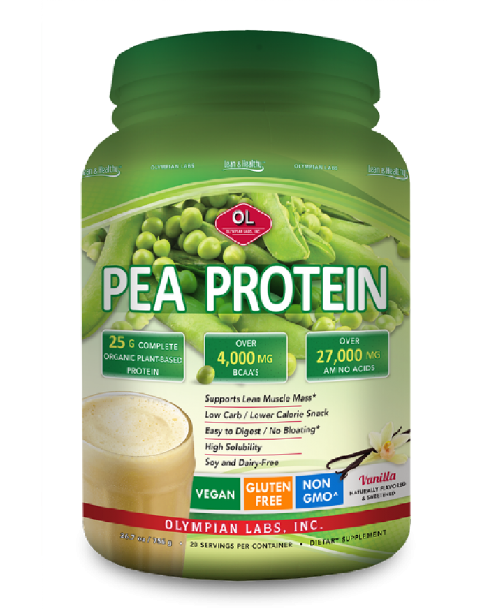 Pea Protein - Vanilla 25 G By Olympian Labs - 736 GM