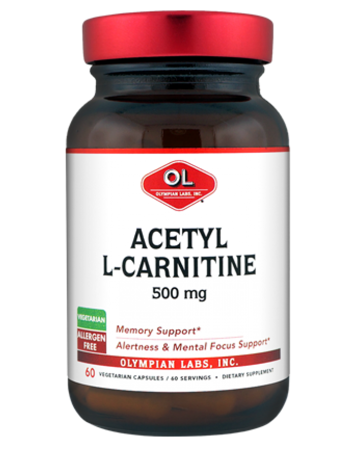 Acetyl L-Carnitine 500 Mg By Olympian Labs - 60 Capsules