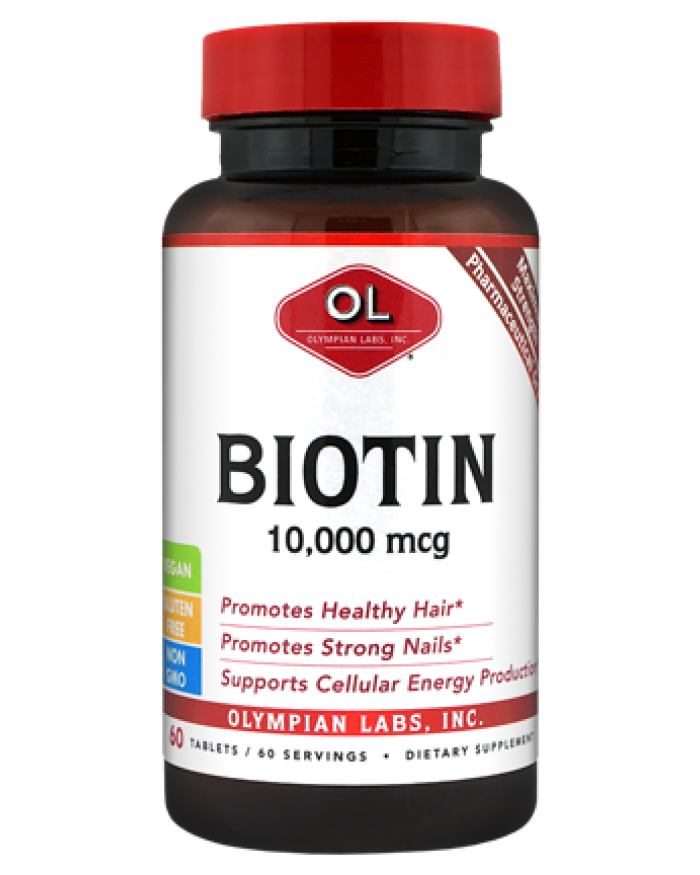 Biotin 10000 mcg ( 10mg ) by Olympian Labs 60 capsules