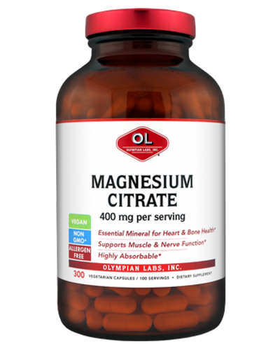 Magnesium Citrate 400 Mg By Olympian Labs - 300 Capsules