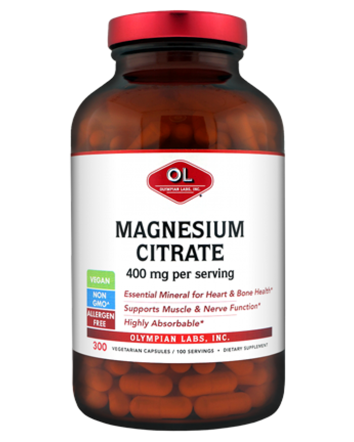 Magnesium Citrate 400 Mg By Olympian Labs - 300 Capsules