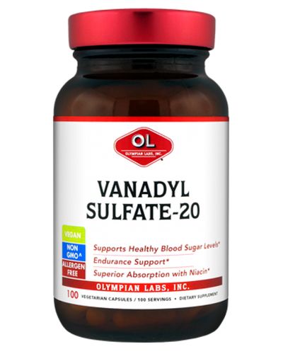 Vanadyl Sulfate 20 Mg By Olympian Labs - 100 Capsules