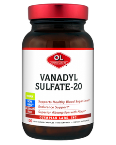 Vanadyl Sulfate 20 Mg By Olympian Labs - 100 Capsules