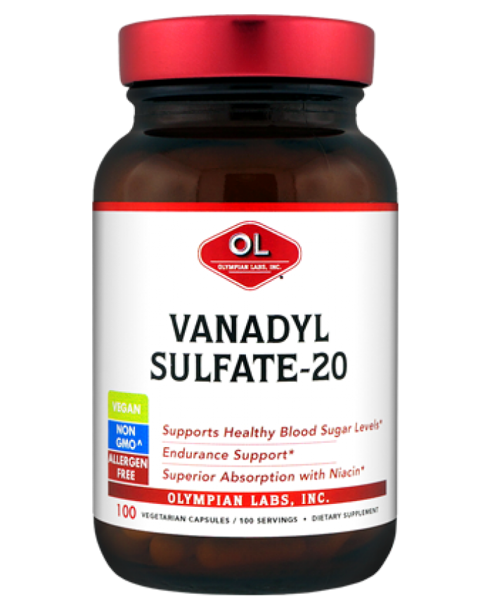 Vanadyl Sulfate 20 Mg By Olympian Labs - 100 Capsules