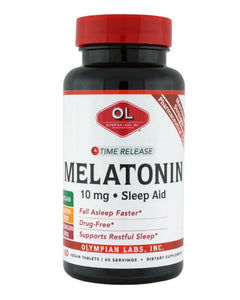 Melatonin Time Release 10 mg by Olympian Labs 60 Tablets