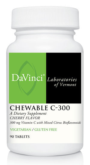 Chewable C-300 90 by DaVinci Labs 90 Tablets Cherry Flavor