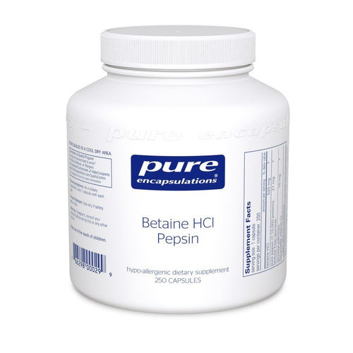 Betaine HCl Pepsin - 250 capsules by Pure Encapsulations