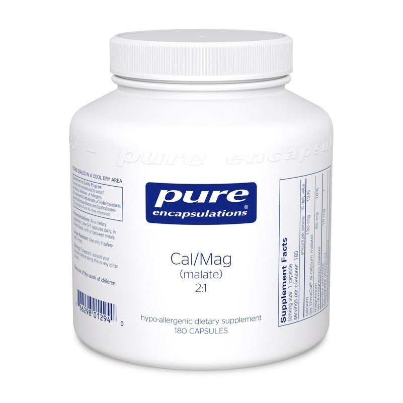 Calcium Magnesium (malate) 2:1 - 180 capsules by Pure Encapsulations