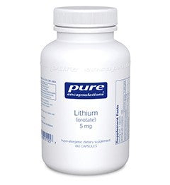 Lithium (Orotate) 5mg 180's - 180 capsules by Pure Encapsulations