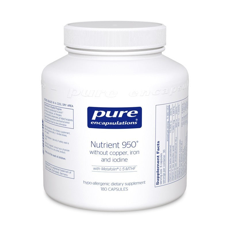 Nutrient 950® without Cu, Fe & Iodine - 180 capsules by Pure Encapsulations