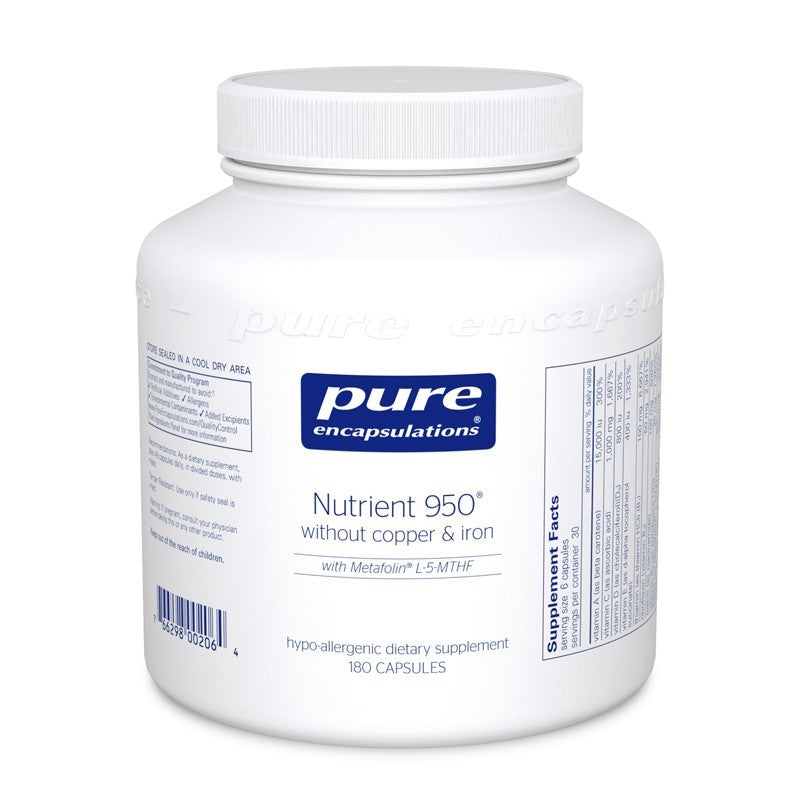 Nutrient 950® w/o Cu & Fe 180's - 180 capsules by Pure Encapsulations