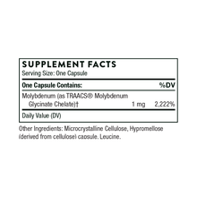 Molybdenum Glycinate by Thorne Research 1mg 60 Capsules