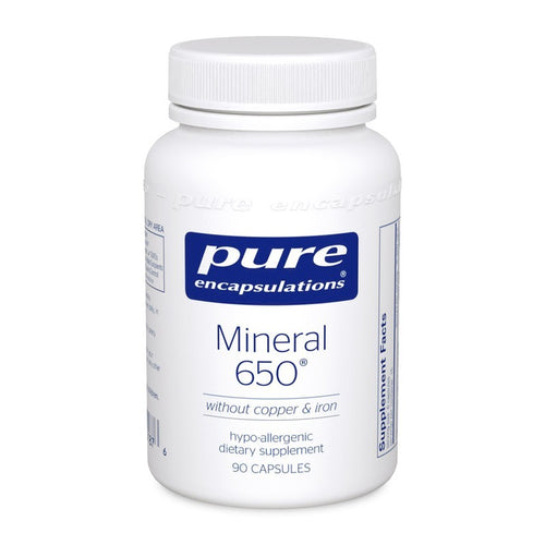 Mineral 650 w/o Cu & Fe 180's - 180 capsules by Pure Encapsulations