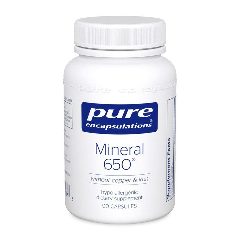 Mineral 650 w/o Cu & Fe 180's - 180 capsules by Pure Encapsulations