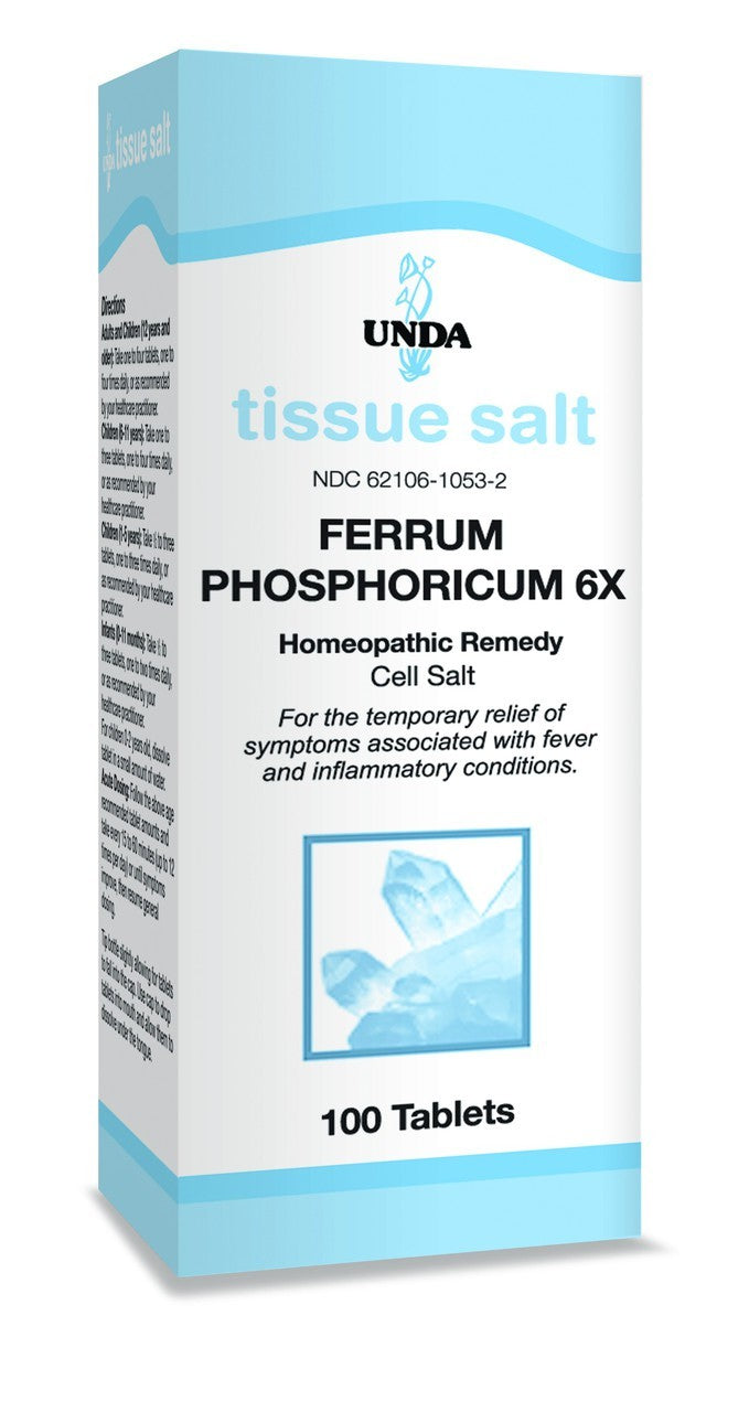 Ferrum Phosphoricum 6X - 100 Tabs (15 g) By UNDA