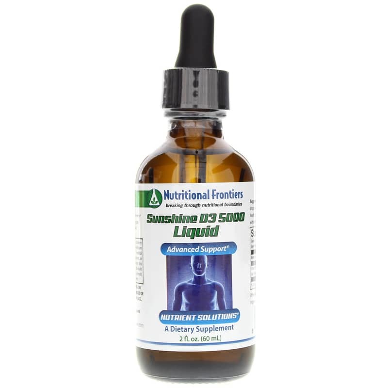 Sunshine D3 5,000 Liquid by Nutritional Frontiers 2 fl. oz. (60mL) (Best By: January 2019)