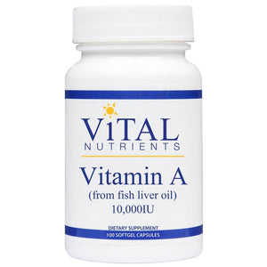 Vitamin A 10,000 iu by Vital Nutrients 100 softgel capsules